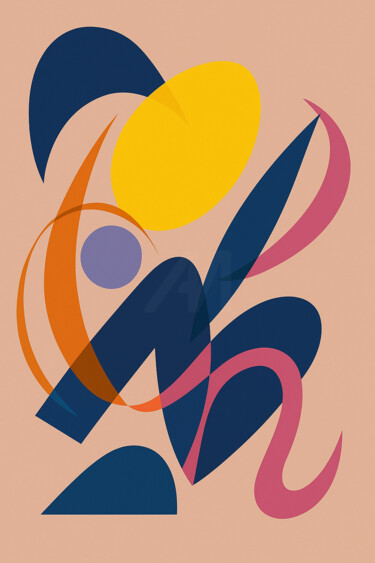 Fusion Chromatique N°1 数字艺术 标题为“Fusion Chromatique…” 由Yahya Ahssaini, 原创艺术品, 数字油画