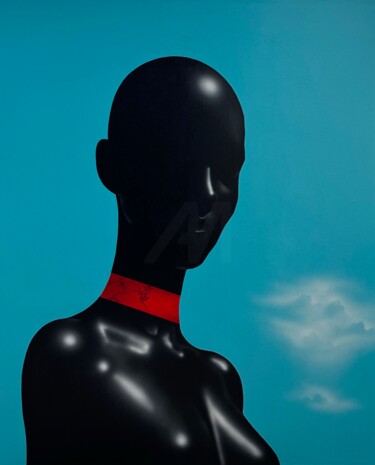 QUIET COLLAR 绘画 标题为“QUIET COLLAR” 由Murt Burner, 原创艺术品, 丙烯 安装在木质担架架上