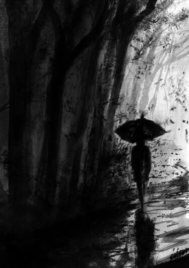 Pintura titulada "Bosque" por Salsor, Obra de arte original, Acuarela