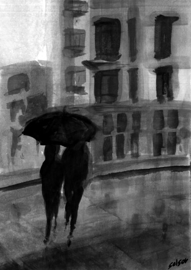 Pintura titulada "Aquella caminata" por Salsor, Obra de arte original, Acuarela