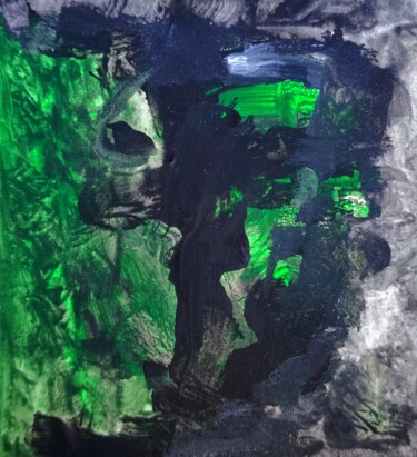 Pintura intitulada "Horny monkey - 1974" por Milto Sideris, Obras de arte originais, Acrílico