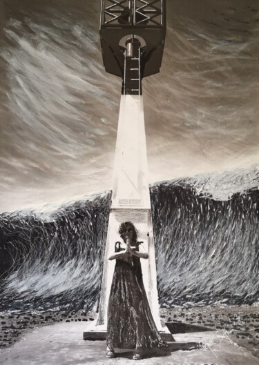 图画 标题为“Amphitrite et son t…” 由Michel Schaillée, 原创艺术品, 木炭
