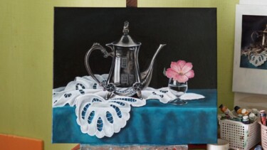 Teapot 绘画 标题为“Teapot” 由Nurgaliy Abdigaliyev, 原创艺术品, 油