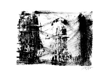 印花与版画 标题为“A city from a scien…” 由Oksana Shatalova, 原创艺术品, 蒙纳