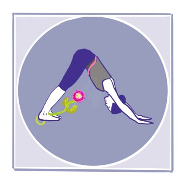 Adho Mukha -Svanasana 数字艺术 标题为“Adho Mukha -Svanasa…” 由Margarita Siebke, 原创艺术品, 数字油画