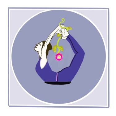 Bogen (Dhanurasana) 数字艺术 标题为“Bogen (Dhanurasana)” 由Margarita Siebke, 原创艺术品, 数字油画