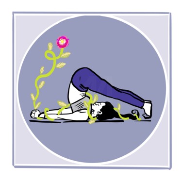 Pflug (Halasana) 数字艺术 标题为“Pflug (Halasana)” 由Margarita Siebke, 原创艺术品, 数字油画