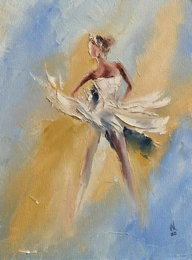Ballerina 27 绘画 标题为“Ballerina 27” 由Volodymyr Nezdiimynoha, 原创艺术品, 油 安装在木质担架架上