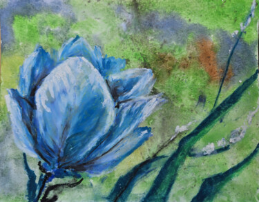 绘画 标题为“Blue tulip 4” 由Сергей Васильев, 原创艺术品, 粉彩