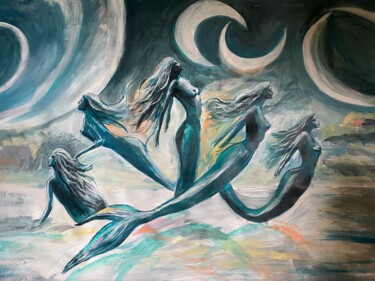 绘画 标题为“Siren” 由Aleksandra Cherepanova, 原创艺术品, 丙烯