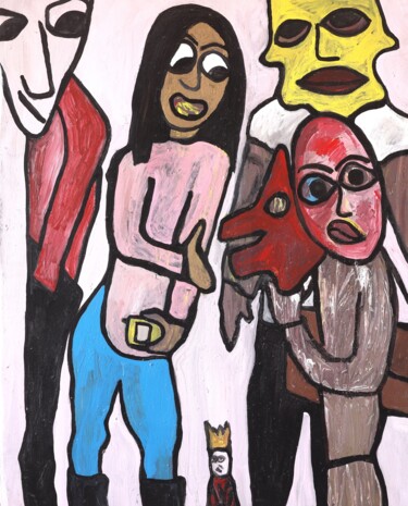 "La gelosia" başlıklı Tablo Claudio Mario Andrea tarafından, Orijinal sanat, Akrilik