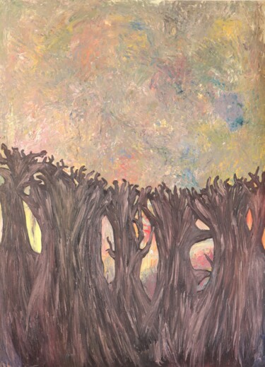 Alberi mistici 绘画 标题为“Alberi mistici” 由Claudio Mario Andrea, 原创艺术品, 丙烯