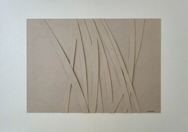 Enchevêtrement (série) Monochrome on silver paper 拼贴 标题为“Enchevêtrement (sér…” 由Guillaume Gerard, 原创艺术品, 拼贴