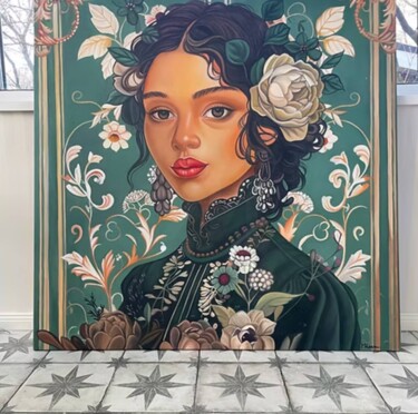 绘画 标题为“Alice” 由Miwa Bali, 原创艺术品, 油 安装在木质担架架上