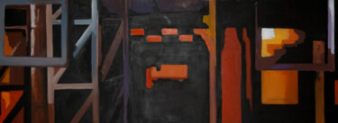 "Industrial landscape" başlıklı Tablo Celina Gajda-Fender tarafından, Orijinal sanat, Petrol