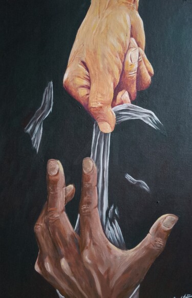 ""Dejarse Caer o de…" başlıklı Tablo Jorge Peralta tarafından, Orijinal sanat, Akrilik Ahşap Sedye çerçevesi üzerine monte e…