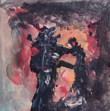 Painting titled "RnZ - Pastel Red :…" by Milto Sideris, Original Artwork, Acrylic