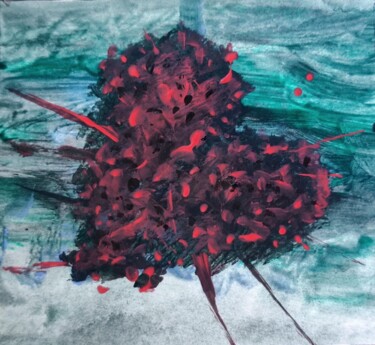 "RnZ - Pastel Red :…" başlıklı Tablo Milto Sideris tarafından, Orijinal sanat, Akrilik