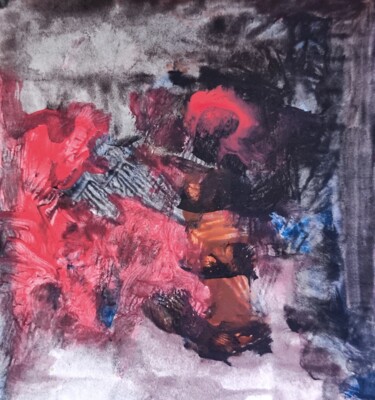 Painting titled "RnZ - Pastel Red :…" by Milto Sideris, Original Artwork, Acrylic