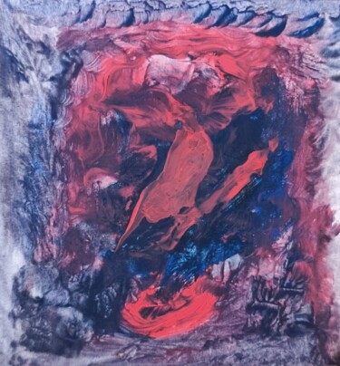 "RnZ - Pastel Red :…" başlıklı Tablo Milto Sideris tarafından, Orijinal sanat, Akrilik