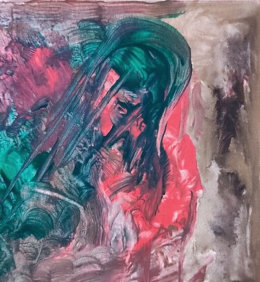 "RnZ - Pastel Red :…" başlıklı Tablo Milto Sideris tarafından, Orijinal sanat, Akrilik