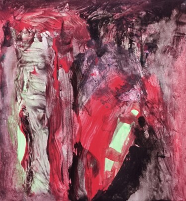 "RnZ - Pastel Red :…" başlıklı Tablo Milto Sideris tarafından, Orijinal sanat, Akrilik