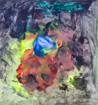 Schilderij getiteld "RnZ - Neon Yellow :…" door Milto Sideris, Origineel Kunstwerk, Acryl