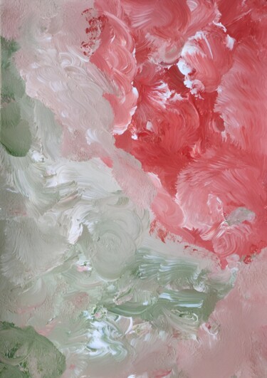 Painting titled "Cherry Red and Dill…" by Vafa Majidli, Original Artwork, Acrylic