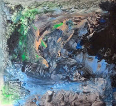 Pintura intitulada "RnZ - Bipolar Blue…" por Milto Sideris, Obras de arte originais, Acrílico