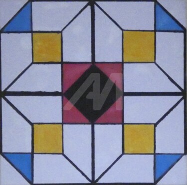 Malerei mit dem Titel "Farbkreis Nr. 1" von Tarvo Merkällinen, Original-Kunstwerk, Acryl