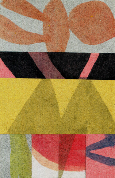 Peinture intitulée "Abstract  collage 0…" par Martin Singer, Œuvre d'art originale, Acrylique