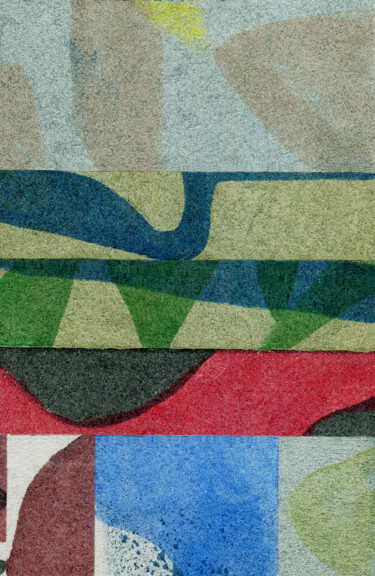 Peinture intitulée "Abstract  collage 0…" par Martin Singer, Œuvre d'art originale, Acrylique