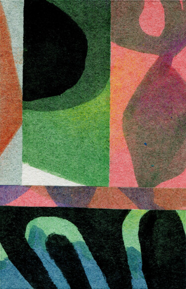 Peinture intitulée "Abstract  collage 1…" par Martin Singer, Œuvre d'art originale, Acrylique