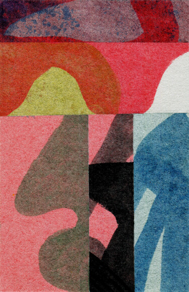 Peinture intitulée "Abstract  collage 1…" par Martin Singer, Œuvre d'art originale, Acrylique