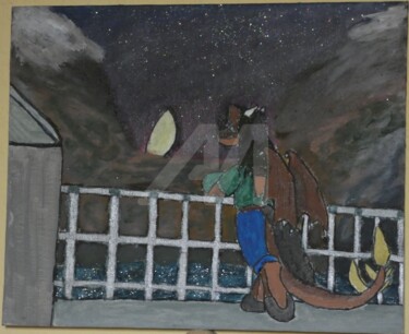 Malerei mit dem Titel "Für Dani Kay" von Tarvo Merkällinen, Original-Kunstwerk, Acryl