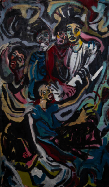 Malarstwo zatytułowany „Emotions in Human F…” autorstwa Samineh Amel Sayyah, Oryginalna praca, Akryl