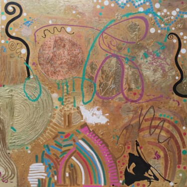 Ζωγραφική με τίτλο "Jestem Godna" από Celina Drzewiecka, Αυθεντικά έργα τέχνης, Ακρυλικό Τοποθετήθηκε στο Ξύλινο φορείο σκελ…