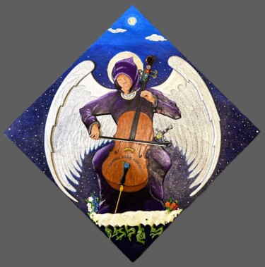 Painting titled "Su Excelencia el Ar…" by Aleksej Cikulin, Original Artwork, Wood Mounted on Wood Panel