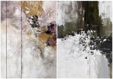 Peinture intitulée "Shades of Silence –…" par Tatiana Malinovscaia, Œuvre d'art originale, Acrylique Monté sur Châssis en bo…