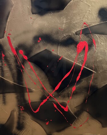 Malerei mit dem Titel "Black Gold Glass by…" von Artocean, Original-Kunstwerk, Glas