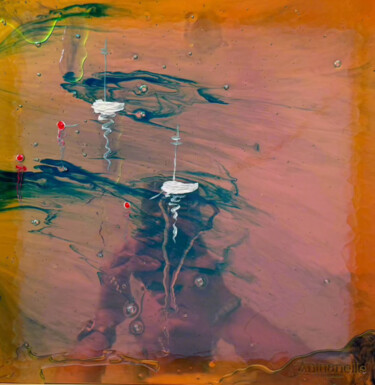 Peinture intitulée "St Tropez Boats Art…" par Marie Antuanelle, Œuvre d'art originale, Acrylique Monté sur Châssis en bois