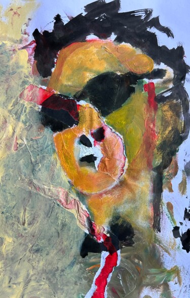 Ζωγραφική με τίτλο "Défi sous lunettes…" από Michel Teulé, Αυθεντικά έργα τέχνης, Ακρυλικό