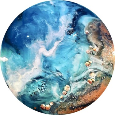 Painting titled "Mermaid. Ocean Artw…" by Marie Antuanelle, Original Artwork, Acrylic