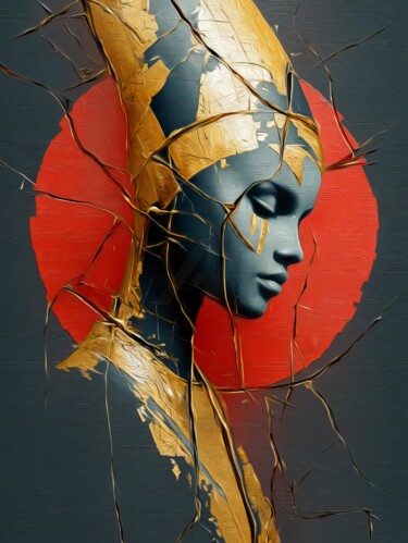 Arts numériques intitulée "African Queen" par Amanda Moore, Œuvre d'art originale, Image générée par l'IA