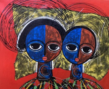 Painting titled "The two of us" by Kend, Original Artwork, Acrylic