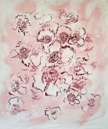 Peinture intitulée "Meditation flowers…" par Aude Monier, Œuvre d'art originale, Acrylique