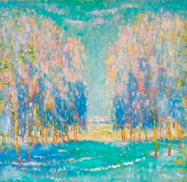 Peinture intitulée "Enchanted Grove" par Yerkezhan Kamentayeva, Œuvre d'art originale, Acrylique