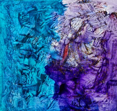 Ζωγραφική με τίτλο "Altego's Turquoise…" από Milto Sideris, Αυθεντικά έργα τέχνης, Ακρυλικό