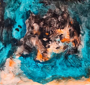 Peinture intitulée "Altego's Turquoise…" par Milto Sideris, Œuvre d'art originale, Acrylique