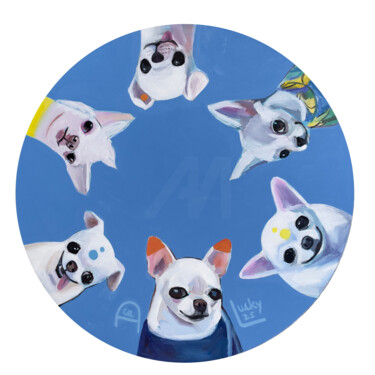 "In the Circle of Fr…" başlıklı Tablo Assya Lucky tarafından, Orijinal sanat, Petrol